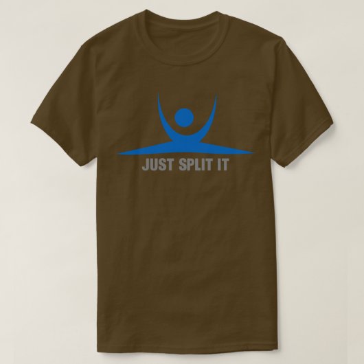 Gewoon splitsen het Abstracte Hanuman Asana stijl T-shirt (Design voorkant)