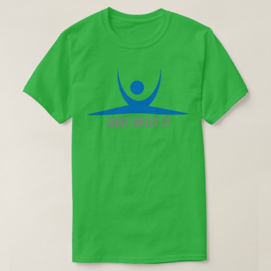 Gewoon splitsen het Abstracte Hanuman Asana stijl T-shirt (Design voorkant)
