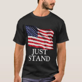 Gewoon standaard, Amerikaanse vlag (DIY Font) T-shirt (Voorkant)