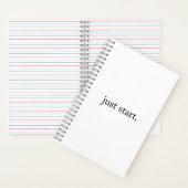 Gewoon Start Inspirerende Spreuk Spiraal Notebook Notitieboek (Binnen)