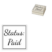 Gewoon "Status: betaald" Rubberstempel (Gestempeld)