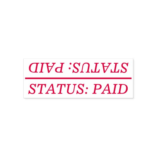 Gewoon "STATUS: BETAALD" Rubberstempel Zelfinktende Stempel (Design)