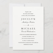 Gewoon stijlvol | Zwart-wit bruiloft Kaart (Voorkant)