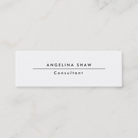 Gewoon stijlvolle Skinny White Professional Creati Mini Visitekaartje (Voorkant)