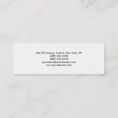 Gewoon stijlvolle Skinny White Professional Creati Mini Visitekaartje (Achterkant)