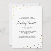 Gewoon Stippen Foto Afstuderen aankondigingskaart Aankondiging (Achterkant)