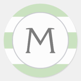 Gewoon strepen Monogram Stickers / Mint