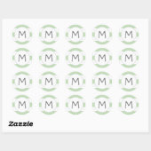 Gewoon strepen Monogram Stickers / Mint (Vel)