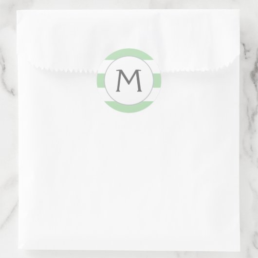 Gewoon strepen Monogram Stickers / Mint (Tas)