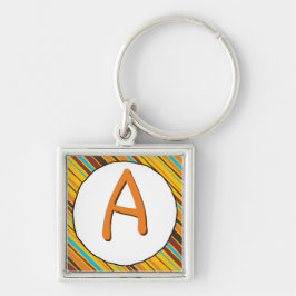 Gewoon Stripes Monogram Sleutelhanger