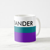 Gewoon Stripes paars violet en jouw ideeën Koffiemok (Voorkant rechts)