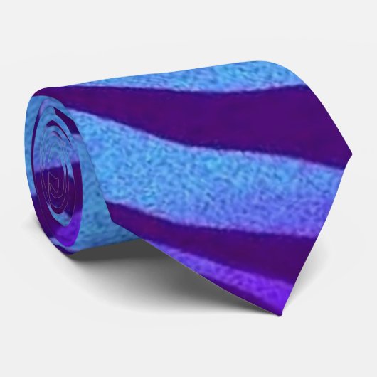 Gewoon Stropdas voor indigo Zebra afdrukken (Opgerold)