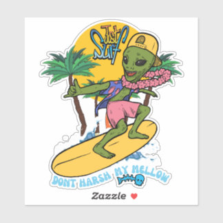 Gewoon surf, niet mijn melodie hard maken sticker