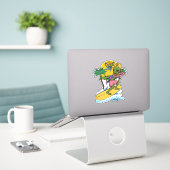 Gewoon surf, niet mijn melodie hard maken sticker (Laptop op bureau)