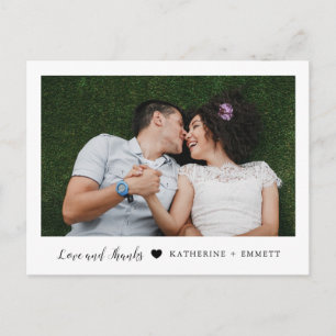 Gewoon Sweet Wedding Dank u Foto Briefkaart