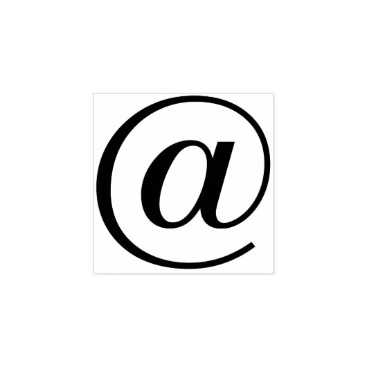 Gewoon Symbolen / Iconen - AT SIGN + ideeën Rubberstempel (Afrduk)
