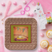 Gewoon taart papieren bordje (Feest)