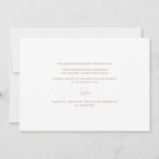 Gewoon Tan-Vrijgezellenfeest Kaart (Achterkant)