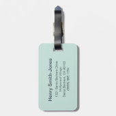 Gewoon tartan vissen is bagagelabel (Achterkant verticaal)