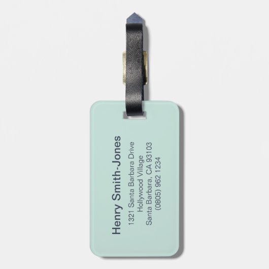 Gewoon tartan vissen is bagagelabel (Achterkant verticaal)