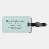 Gewoon tartan vissen is bagagelabel (Achterkant horizontaal)