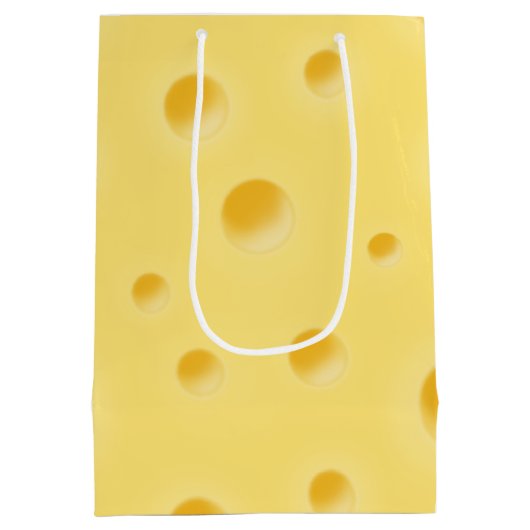 Gewoon te Cheesy! Aangepaste Zwitserse kaas Medium Cadeauzakje (Achterkant)