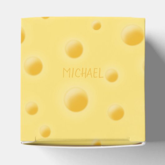 Gewoon te Cheesy! Zwitserse kaas - Gepersonaliseer Bedankdoosjes (Bovenkant)