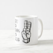 Gewoon te drink om te focussen, grappig citaat koffiemok (Voorkant rechts)
