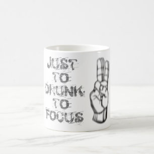 Gewoon te drink om te focussen, grappig citaat koffiemok