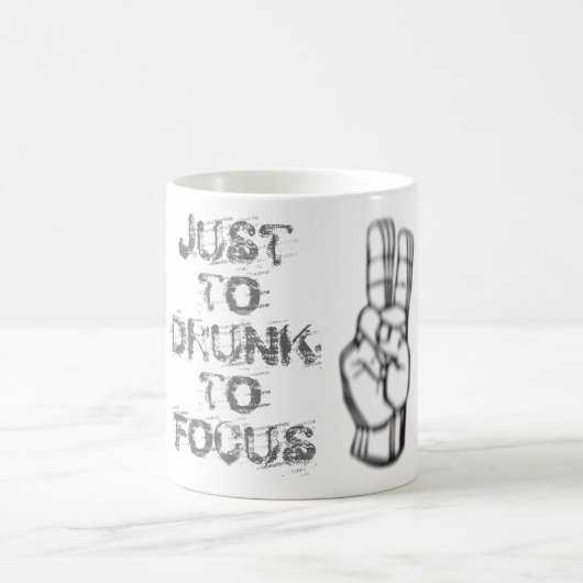Gewoon te drink om te focussen, grappig citaat koffiemok (Center)