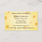 Gewoon te kaasachtig Kinder fotograaf en partijpla Visitekaartje (Achterkant)