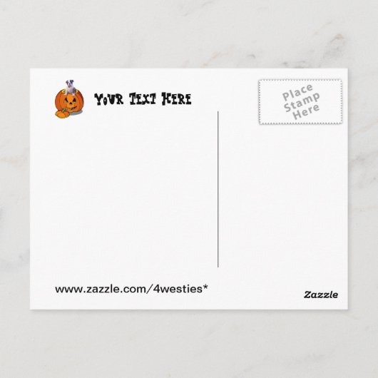 Gewoon te stommerik met een bulledog puppy Peking  Briefkaart (Achterkant)