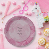 Gewoon Tegel keramisch oppervlak Roze alle tekst Papieren Bordje (Feest)