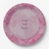 Gewoon Tegel keramisch oppervlak Roze alle tekst Papieren Bordje (Voorkant)