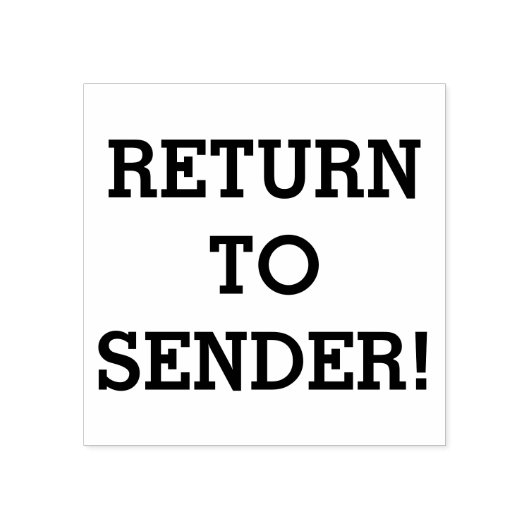 Gewoon "TERUG NAAR VERZENDING!" Rubber Stempel (Afrduk)