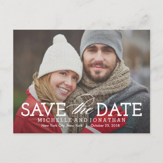 Gewoon tijdloos opslaan van de datum Briefkaart (Voorkant)