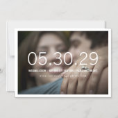 Gewoon tijdloos opslaan van de datum foto magneet  magnetische uitnodiging (Voorkant)