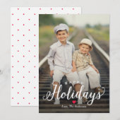 Gewoon Tijdloos PRETTIGE FEESTDAGEN Kerst Foto Kaa Feestdagenkaart (Voorkant / Achterkant)