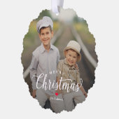 Gewoon tijdloze foto Ornament Christmas Kaart (Links)