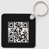 GEWOON TIKKEN | QR Code Zakelijke Kaart ZWARTE STE Sleutelhanger (Achterkant)