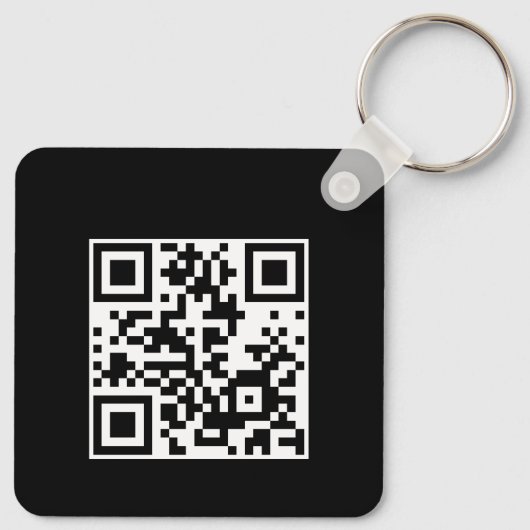 GEWOON TIKKEN | QR Code Zakelijke Kaart ZWARTE STE Sleutelhanger (Achterkant)