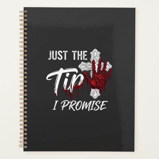 Gewoon Tip Belofte Halloween Bloederige Handkruis Planner (Voorkant)