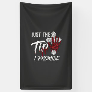 Gewoon Tip Belofte Halloween Bloederige Handkruis Spandoek