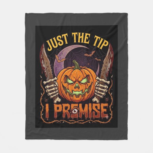 Gewoon Tip Premise Halloween Pompoen Bloederige Me Fleece Deken (Voorkant)