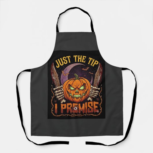 Gewoon Tip Premise Halloween Pompoen Bloederige Me Schort (Voorkant)