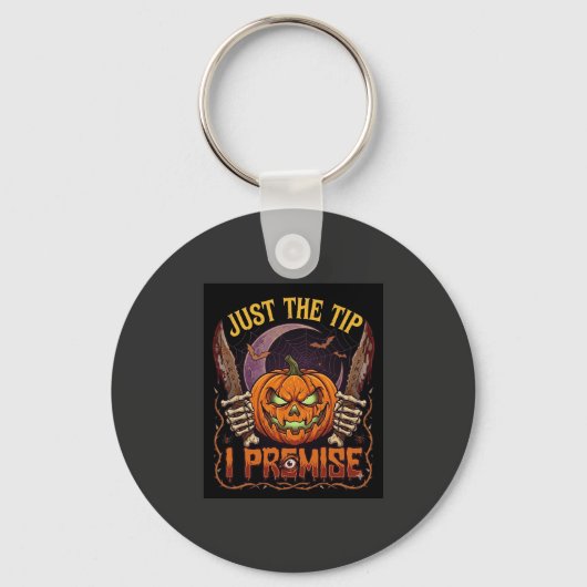 Gewoon Tip Premise Halloween Pompoen Bloederige Me Sleutelhanger (Voorkant)