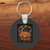 Gewoon Tip Premise Halloween Pompoen Bloederige Me Sleutelhanger (Voorkant)