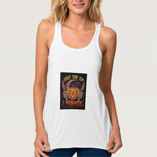 Gewoon Tip Premise Halloween Pompoen Bloederige Me Tanktop (Voorkant)