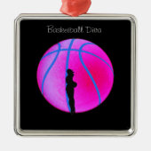 Gewoon Tonjia B-Ball Diva op Black Ornament (Voorkant)