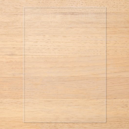 Gewoon Transparant 5 "x7" Blank Wedding Acryl Uitnodigingen (Voorkant)